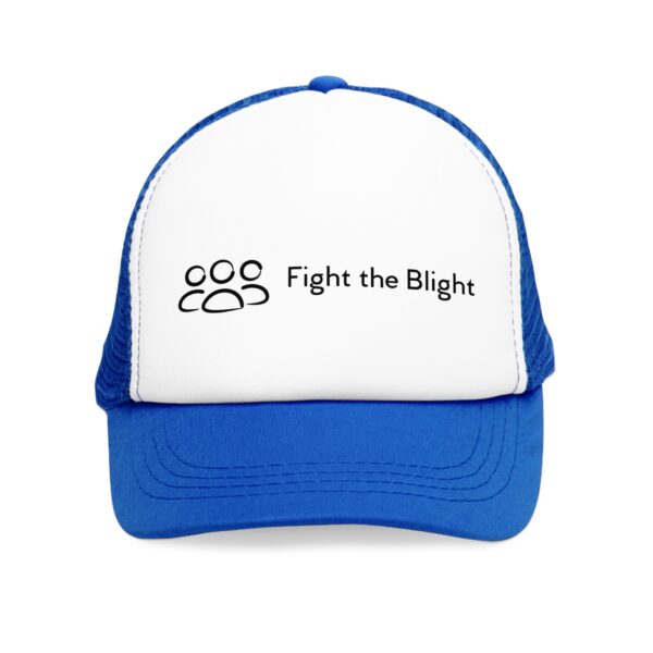 Fight the Blight Mesh Cap - Supportive Trucker Hat, Eco-Conscious Gift, Outdoor Gear, Casual Style, Awareness Campaign Merchandise - Image 5