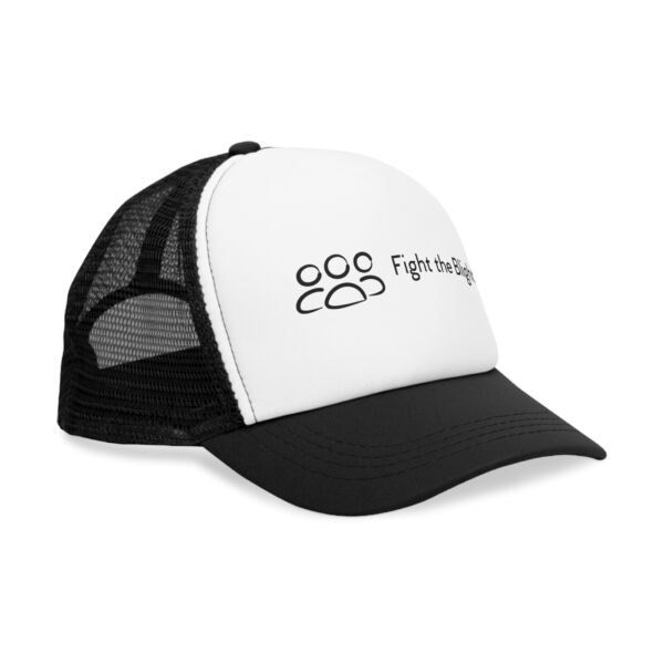 Fight the Blight Mesh Cap - Supportive Trucker Hat, Eco-Conscious Gift, Outdoor Gear, Casual Style, Awareness Campaign Merchandise - Image 2